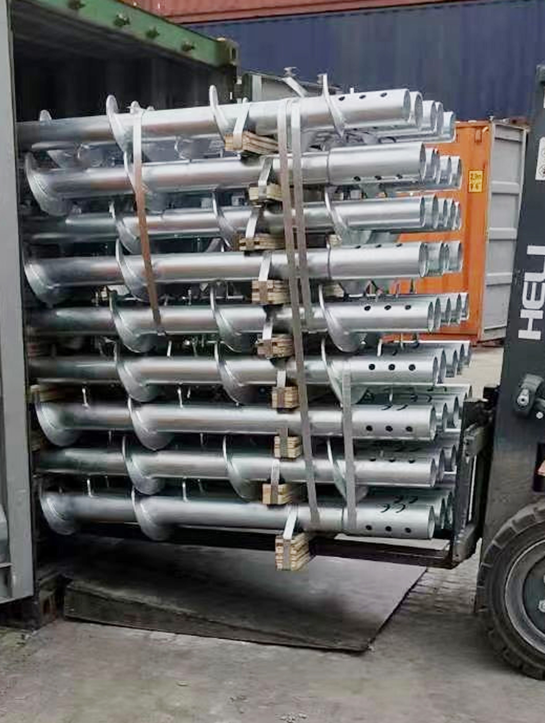 Overcoming mountains and seas, arriving as promised | Structured Spiral Piles successfully delivered to the Irish customer